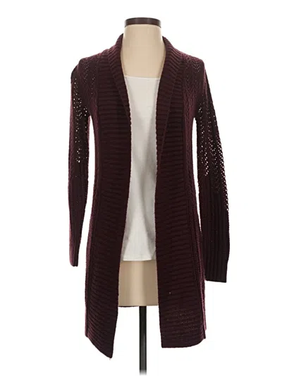 Pre-owned Charlotte Russe Cardigan Sweater In Burgundy