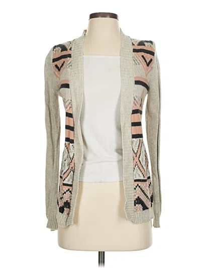 Pre-owned Charlotte Russe Cardigan Sweater In Tan