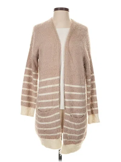 Pre-owned Charlotte Russe Cardigan Sweater In Tan