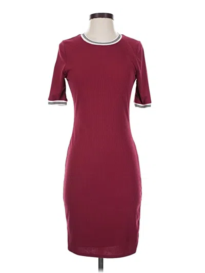 Pre-owned Charlotte Russe Casual Dress In Burgundy