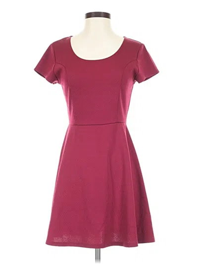 Pre-owned Charlotte Russe Casual Dress In Burgundy