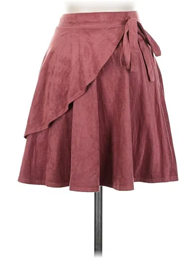 Pre-owned Charlotte Russe Casual Skirt In Burgundy