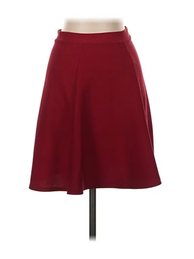 Pre-owned Charlotte Russe Casual Skirt In Burgundy