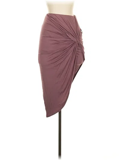 Pre-owned Charlotte Russe Casual Skirt In Burgundy