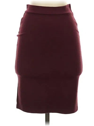 Pre-owned Charlotte Russe Casual Skirt In Burgundy