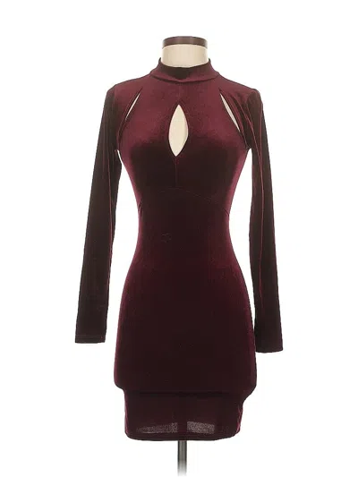 Pre-owned Charlotte Russe Cocktail Dress In Burgundy