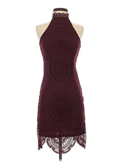 Pre-owned Charlotte Russe Cocktail Dress In Burgundy