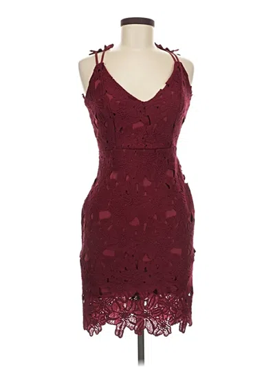 Pre-owned Charlotte Russe Cocktail Dress In Burgundy