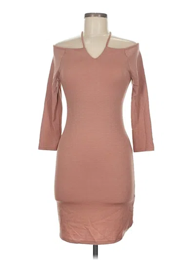 Pre-owned Charlotte Russe Cocktail Dress In Tan