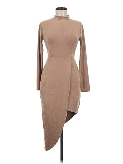 Pre-owned Charlotte Russe Cocktail Dress In Tan