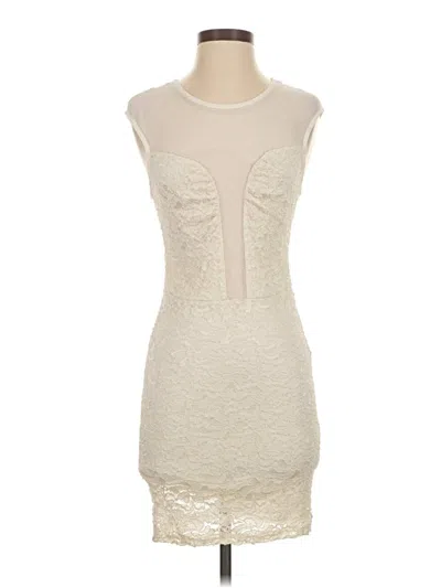 Pre-owned Charlotte Russe Cocktail Dress In White