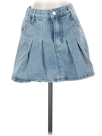 Pre-owned Charlotte Russe Denim Skirt In Blue