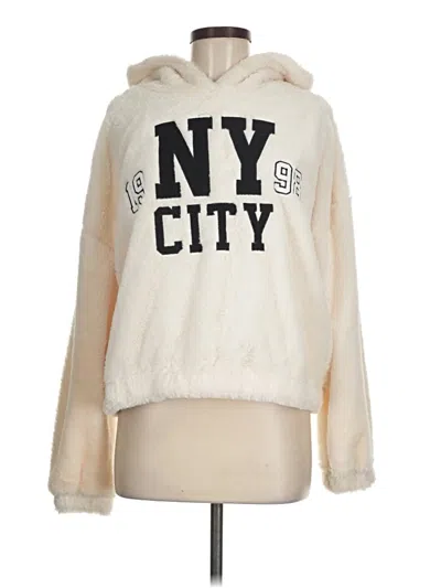 Pre-owned Charlotte Russe Faux Fur Jacket In Ivory