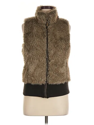 Pre-owned Charlotte Russe Faux Fur Vest In Brown