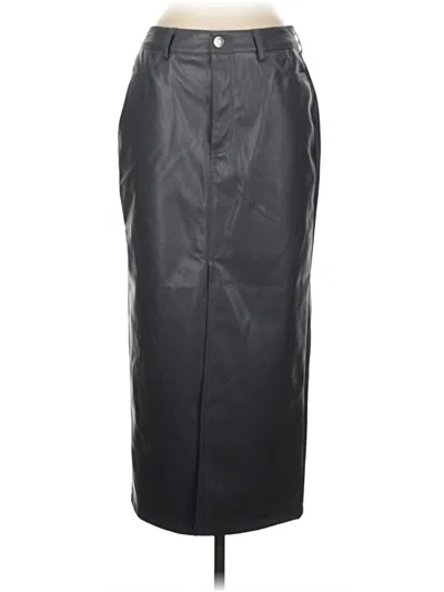Pre-owned Charlotte Russe Faux Leather Skirt In Black