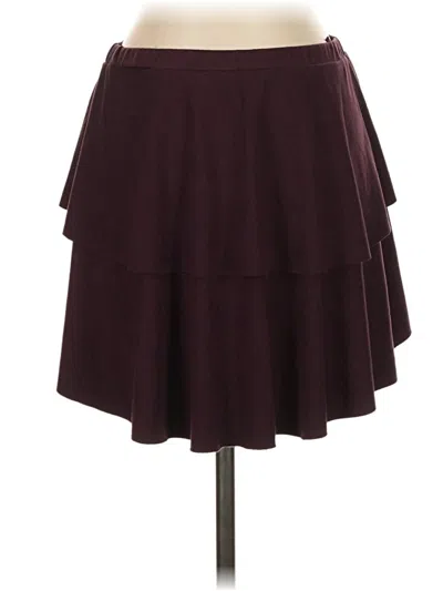 Pre-owned Charlotte Russe Formal Skirt In Burgundy
