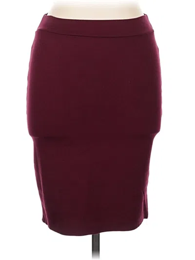 Pre-owned Charlotte Russe Formal Skirt In Burgundy