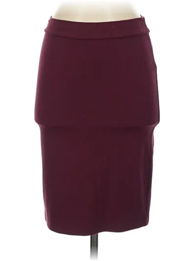 Pre-owned Charlotte Russe Formal Skirt In Burgundy