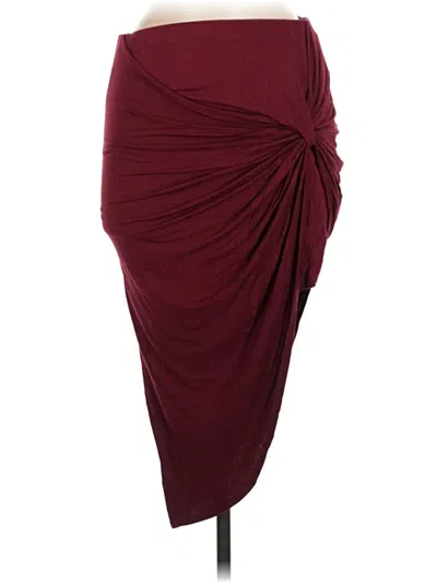 Pre-owned Charlotte Russe Formal Skirt In Burgundy