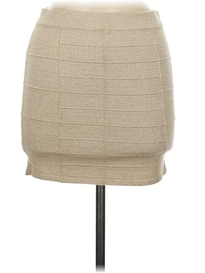 Pre-owned Charlotte Russe Formal Skirt In Tan