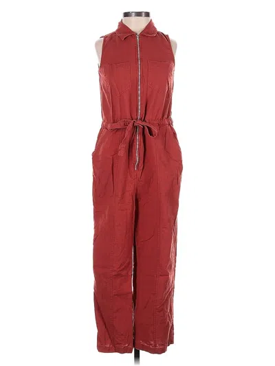 Pre-owned Charlotte Russe Jumpsuit In Burgundy