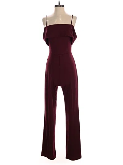 Pre-owned Charlotte Russe Jumpsuit In Burgundy