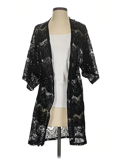 Pre-owned Charlotte Russe Kimono In Black