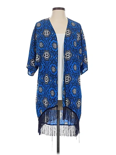 Pre-owned Charlotte Russe Kimono In Blue