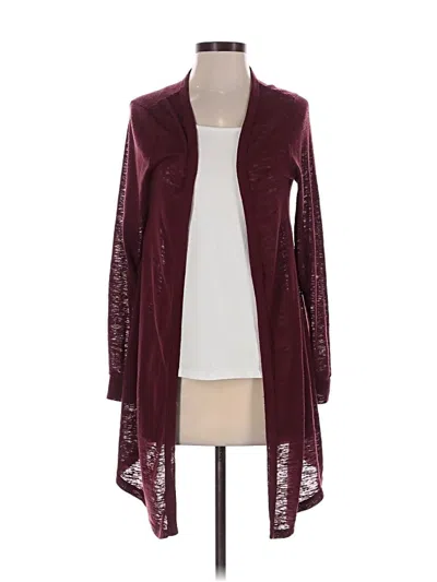 Pre-owned Charlotte Russe Kimono In Burgundy