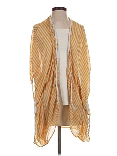 Pre-owned Charlotte Russe Kimono In Gold
