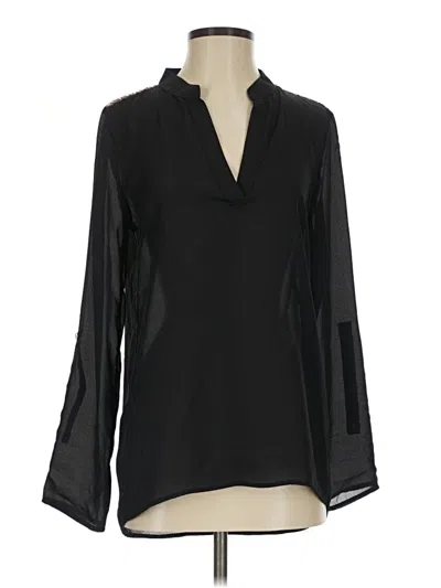 Pre-owned Charlotte Russe Long Sleeve Blouse In Black