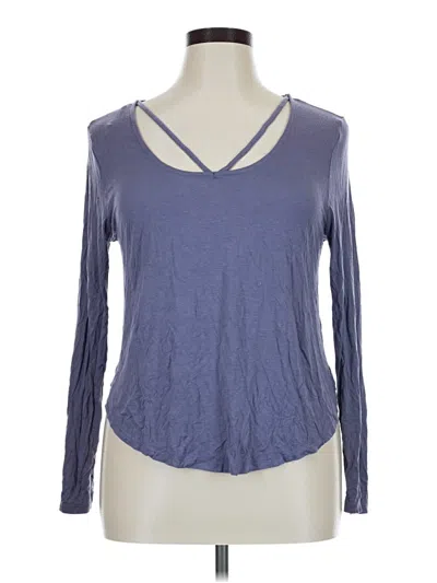 Pre-owned Charlotte Russe Long Sleeve T-shirt In Blue