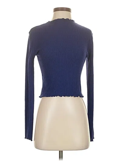Pre-owned Charlotte Russe Long Sleeve Turtleneck In Blue
