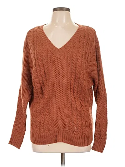 Pre-owned Charlotte Russe Pullover Sweater In Brown