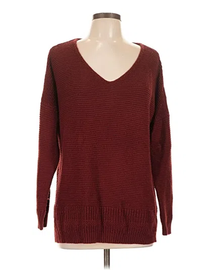 Pre-owned Charlotte Russe Pullover Sweater In Burgundy