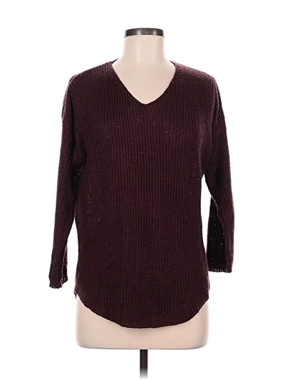 Pre-owned Charlotte Russe Pullover Sweater In Burgundy