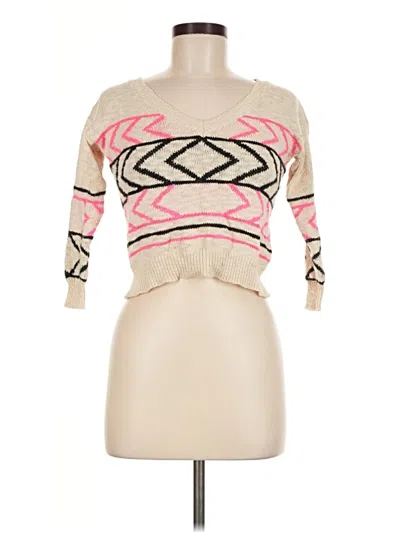 Pre-owned Charlotte Russe Pullover Sweater In Tan