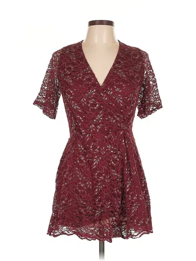 Pre-owned Charlotte Russe Romper In Burgundy