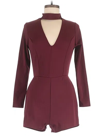 Pre-owned Charlotte Russe Romper In Burgundy