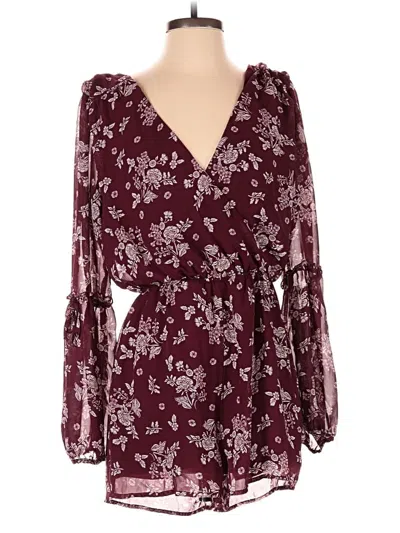 Pre-owned Charlotte Russe Romper In Burgundy