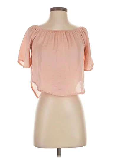 Pre-owned Charlotte Russe Short Sleeve Blouse In Pink