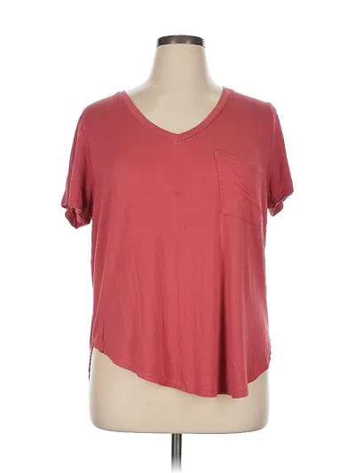 Pre-owned Charlotte Russe Short Sleeve T-shirt In Burgundy