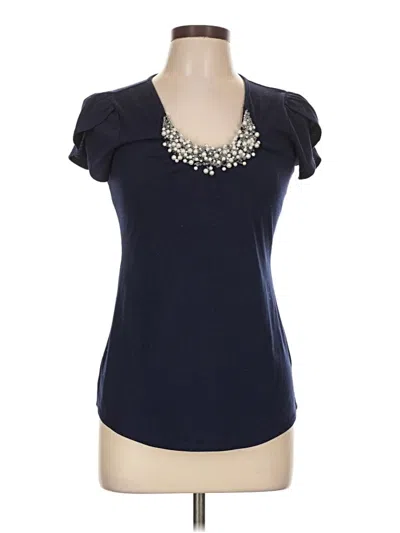 Pre-owned Charlotte Russe Short Sleeve Top Blue Sweetheart Neckline Tops