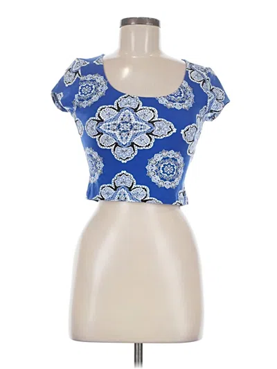 Pre-owned Charlotte Russe Short Sleeve T-shirt In Blue