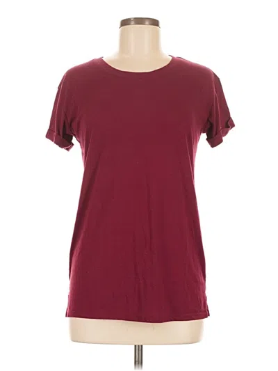 Pre-owned Charlotte Russe Short Sleeve T-shirt In Burgundy