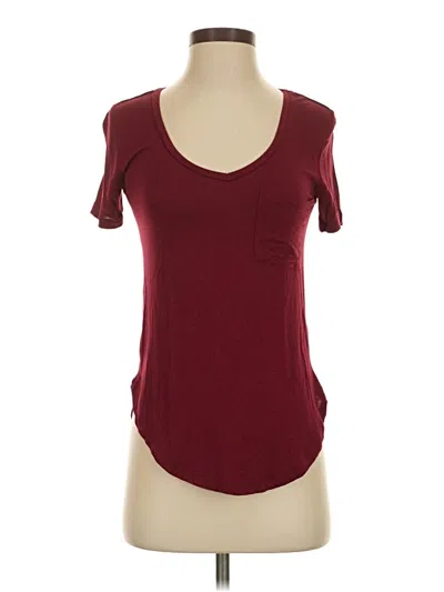 Pre-owned Charlotte Russe Short Sleeve T-shirt In Burgundy