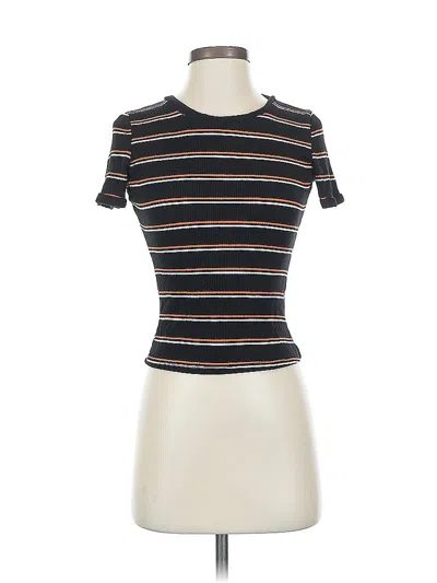 Pre-owned Charlotte Russe Short Sleeve Turtleneck In Black