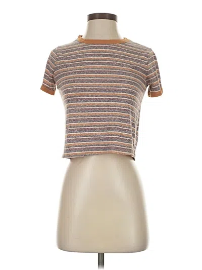 Pre-owned Charlotte Russe Short Sleeve Turtleneck In Brown