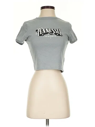 Pre-owned Charlotte Russe Short Sleeve Turtleneck In Silver