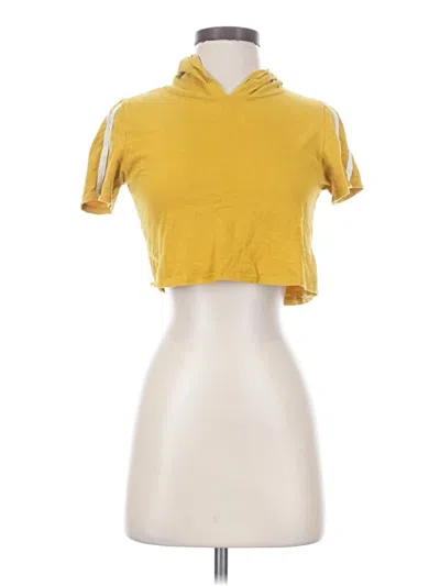 Pre-owned Charlotte Russe Short Sleeve Turtleneck In Yellow